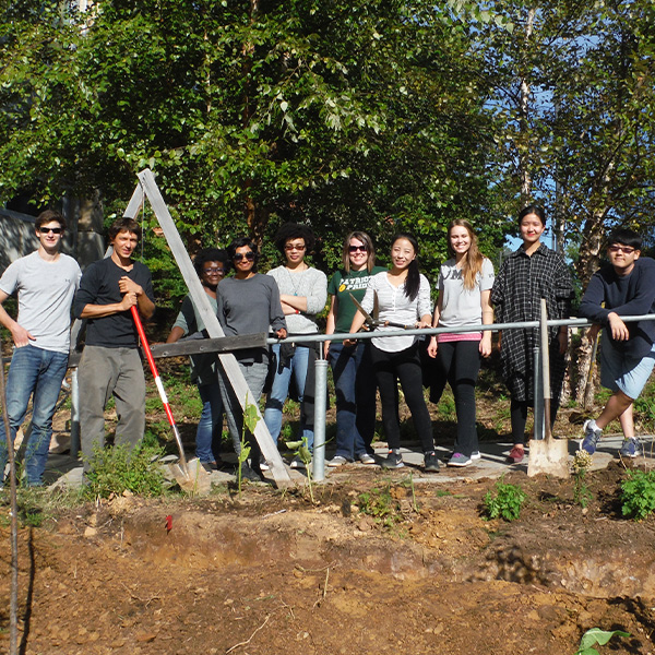 Students from the EcoArt course. Photo provided.